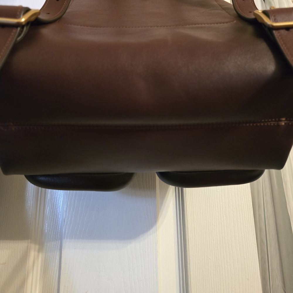 Coach Dark Brown Leather Backpack - Picture 3 of 8